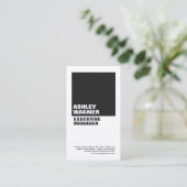 Korte witte vlek, professionele minimalist visitekaartje (Staand voorkant)