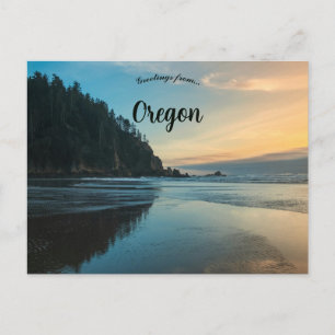 Korte zandstrand Oregon Briefkaart