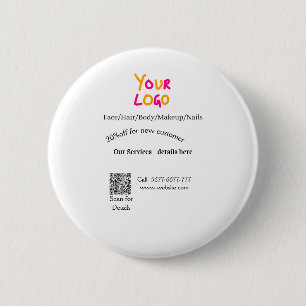 Korteingsaanbod voor spa-massagesalon diensten con ronde button 5,7 cm