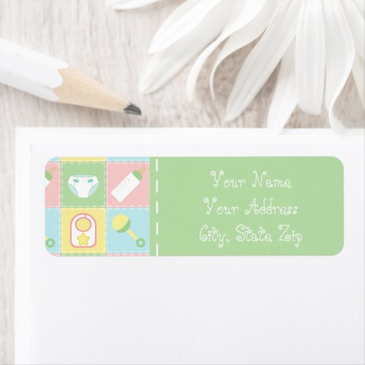 Kortetermijnadreslabel voor baby's etiket (Insitu)