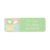 Kortetermijnadreslabel voor baby's etiket (Voorkant)