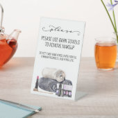 Kortetermijnkeukenhanddoek voor tandheelkundig geb reclamebord met voetstuk (Insitu)