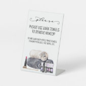 Kortetermijnkeukenhanddoek voor tandheelkundig geb reclamebord met voetstuk (Voorkant)