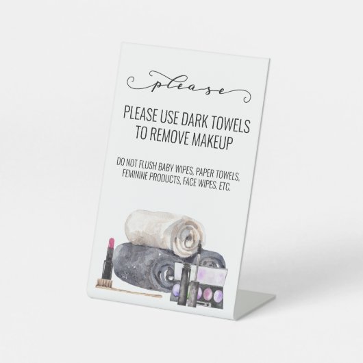 Kortetermijnkeukenhanddoek voor tandheelkundig geb reclamebord met voetstuk (Voorkant)