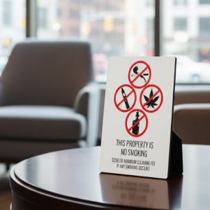 Kortetermijnverhuurde onderneming geen rooksigaret fotoplaat