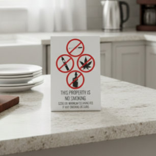 Kortetermijnverhuurde onderneming geen rooksigaret reclamebord met voetstuk