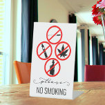 Kortetermijnverhuurde onderneming geen rooksigaret reclamebord met voetstuk<br><div class="desc">Dit ontwerp kan op het gebied worden gepersonaliseerd dat door de foto en/of tekst te veranderen wordt verstrekt. Of het kan worden aangepast door te klikken deze Sjabloon personaliseert en dan de klik te kiezen om verdere optie aan te passen en de kleur van de achtergrond te schrappen of te...</div>
