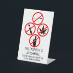 Kortetermijnverhuurde onderneming geen rooksigaret reclamebord met voetstuk<br><div class="desc">Dit ontwerp kan op het gebied worden gepersonaliseerd dat door de foto en/of tekst te veranderen wordt verstrekt. Of het kan worden aangepast door te klikken deze Sjabloon personaliseert en dan de klik te kiezen om verdere optie aan te passen en de kleur van de achtergrond te schrappen of te...</div>