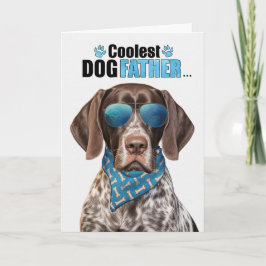 Korthaar Pointer Dog Coolest Dad Vaderdag Feestdagen Kaart