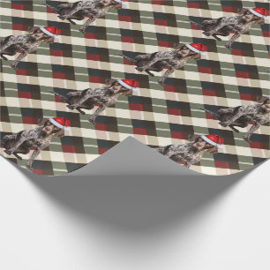 Korthaar Pointer Hond Vakantie Plaid Kerstmis Cadeaupapier