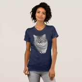 Korthaar Tabbykat Kopstudie T-shirt (Voorkant volledig)