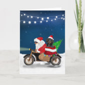 Korthalsdachshund Kerstman  Kaart (Voorkant)