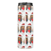 Korthalske Dachshond Kerst Thermosbeker (Achterkant)