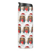 Korthalske Dachshond Kerst Thermosbeker (Geroteerd rechts)