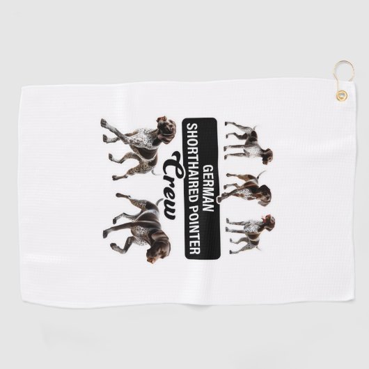 kortharige duitse stuurmansbemanning golfhanddoek (Horizontaal)