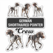 kortharige duitse stuurmansbemanning sticker (Voorkant)