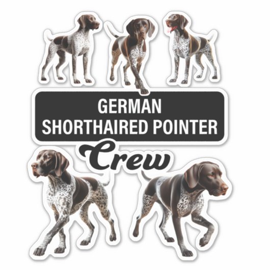 kortharige duitse stuurmansbemanning sticker (Voorkant)