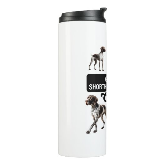 kortharige duitse stuurmansbemanning thermosbeker (Gedraaid links)