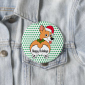 Kortharige Hond Kerstmis Ronde Button 4,0 Cm (In situ)