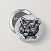 Kortharige Kat Ronde Button 5,7 Cm (Voorkant /achterkant)