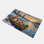 Kortharige Kerstboot Vakantie Deurmat (Schuin)