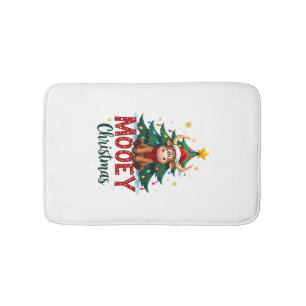 Kortharige koe Heifer Kerstman Hoed Mooey Kerstboo Badmat