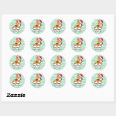 Kortharige Pembroke Kerstmis Ronde Sticker (Vel)