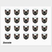  kortharige Siamese kat · Gepersonaliseerd Ronde Sticker (Vel)