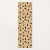 Kortharige teckel hond yoga yogamat (Voorkant)