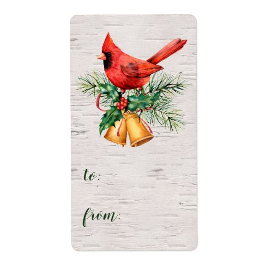 Korthartige Kerstkaart Van Van Etiket (Voorkant)