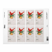 Korthartige Kerstkaart Van Van Etiket (Full Sheet)