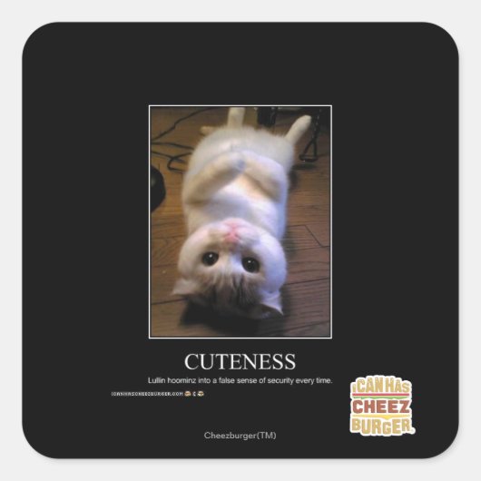 kortheid vierkante sticker (Voorkant)