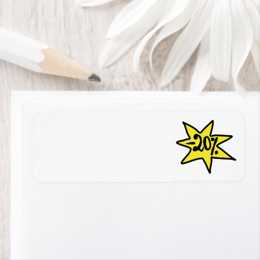 Korting 20%. Promotie, bonus, business, prijs Etiket (Insitu)