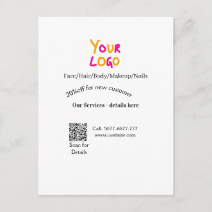 Korting aanbieding diensten contact Spa massage sa Briefkaart