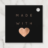 Korting Code hart Logo Roos promotie Bedankjes Labels (Achterkant)