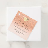 Korting Code Logo Gold Heart Bedankt Glitter Bedankjes Labels (In situ)