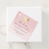 Korting Code Logo Gold Heart Hartelijk dank Roze Bedankjes Labels (In situ)