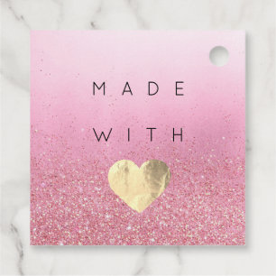Korting Code Logo Gold Heart Kraft Dank Roos Bedankjes Labels