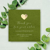 Korting Code Logo Gold Heart Kraft - Groen Bedankjes Labels
