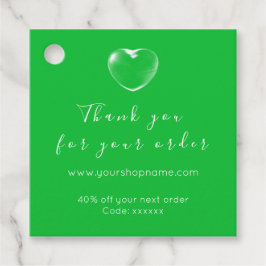 Korting Code Logo Winkelhart Hartelijk dank Groen Bedankjes Labels