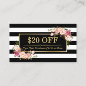 Korting Coupon Classy Gold Floral Beauty Salon (Voorkant)