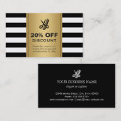 Korting Coupon Hair Salon Gold Black Schaar (Voorkant / Achterkant)
