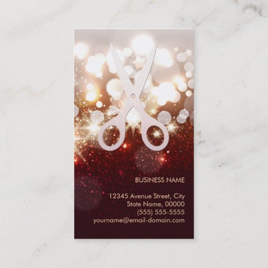 Korting Coupon Hair Stylist Gold Glitter Sparkle (Achterkant)