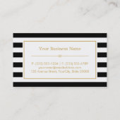 Korting Coupon Kaart - Zwart en Wit Goud Label (Achterkant)