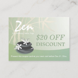 Korting Coupon Loyalty ZEN Stones Massage Therapy