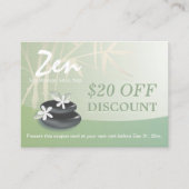 Korting Coupon Loyalty ZEN Stones Massage Therapy (Voorkant)