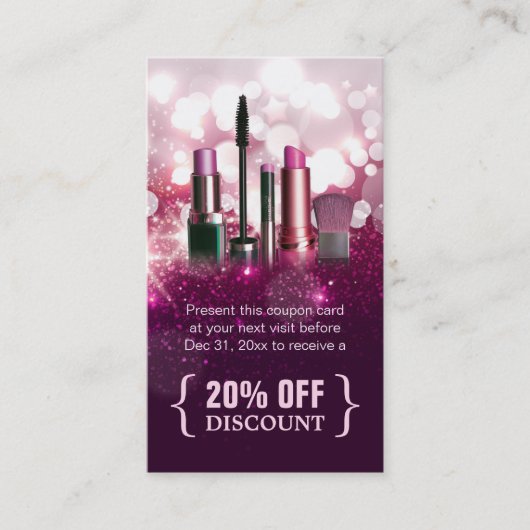 Korting Coupon Make-up Artist Pink Beauty Glitter (Voorkant)