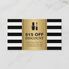 Korting Coupon Nail Salon Goud Zwart Silhouet