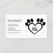 Korting Coupon QR Code Pet Paw Visitekaartje (Achterkant)