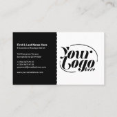 Korting Coupon QR Code Zwart Marketing Visitekaartje (Achterkant)